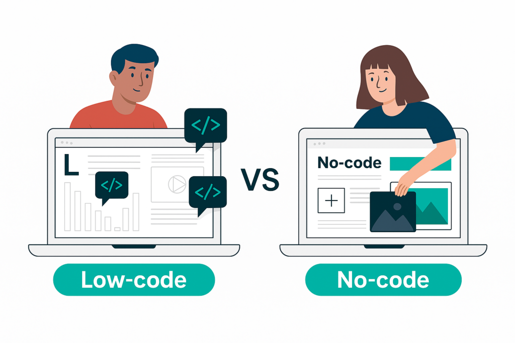 Differences between low-code and no-code development